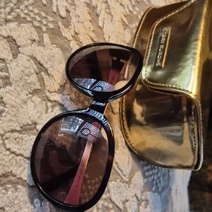 Tory Burch Black Sunglasses with Gold Case